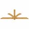 Ekena Millwork Redmond Rough Sawn Timber Gable Bracket, Western Red Cedar, 108"W x 36"H x 2"D x 6"F, 8/12 Pitch GBW108X36X0206RED00RWR - alternate 1